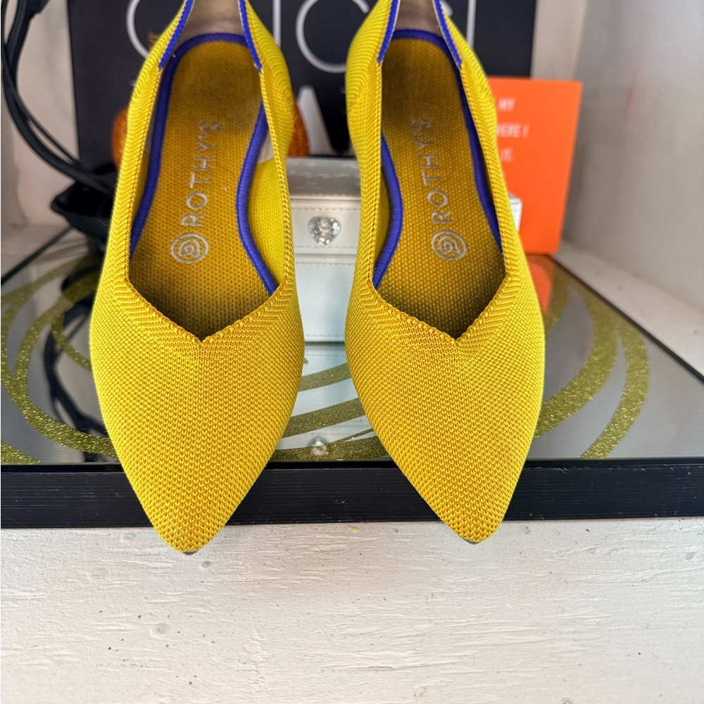 Rothy's Sunny Yellow Pointed Flats